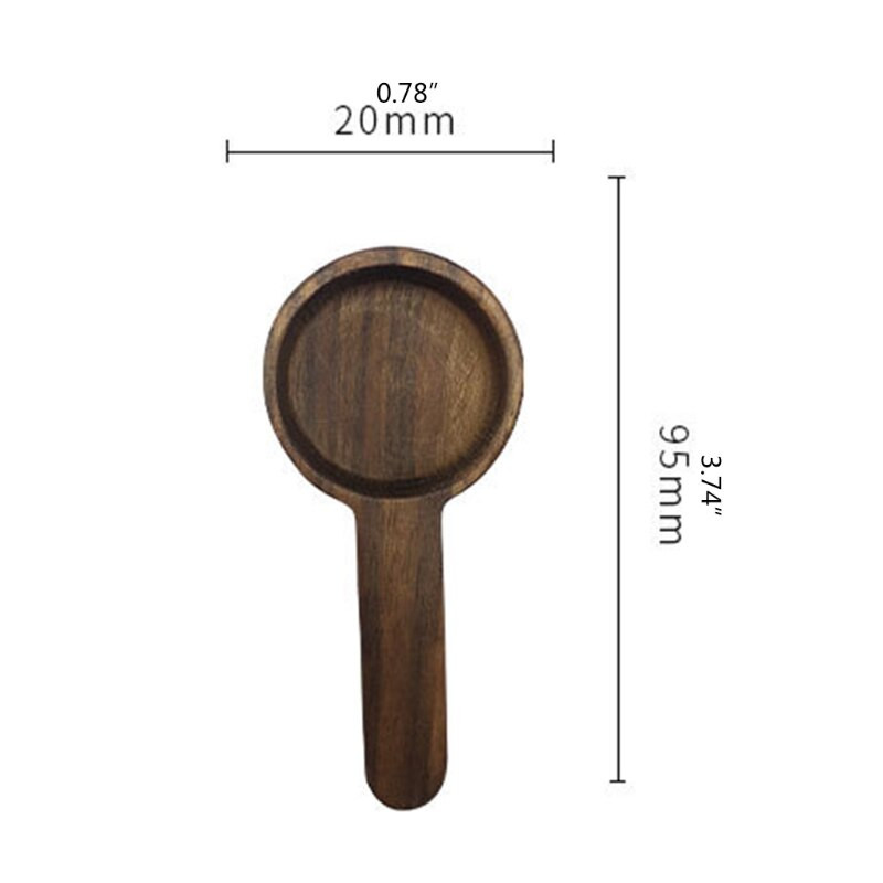Kávové zrná, lyžica s dlhou rukoväťou 8 g/10 g, orechové drevené odmerky, bar, kuchynský domáci nástroj na pečenie, odmerky