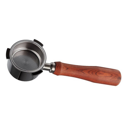 Aparat de cafea de 51 mm Filtru de cafea Coș cu mâner din lemn Design durabil, detașabil, convenabil de curățat