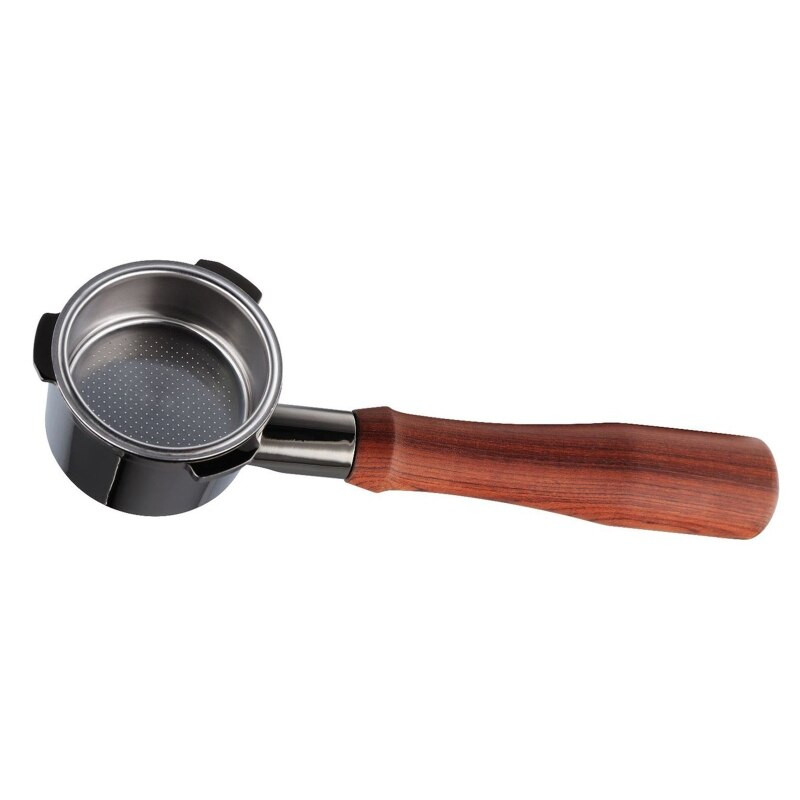 Aparat de cafea de 51 mm Filtru de cafea Coș cu mâner din lemn Design durabil, detașabil, convenabil de curățat