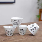 4 ks Kung Fu čajové šálky, keramická čajová súprava, príslušenstvo, šálky a hrnčeky, čajník Yixing, riad, samovar, kanvice Gaiwan Shu Puer, nálevník