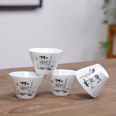 4 ks Kung Fu čajové šálky, keramická čajová súprava, príslušenstvo, šálky a hrnčeky, čajník Yixing, riad, samovar, kanvice Gaiwan Shu Puer, nálevník
