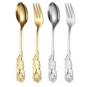 Žlice Žlica Vilice Desert Set od nehrđajućeg čelika Posuđe Espresso Miješanje vrhnja Led Pribor za jelo Vilica Kuhinja Kava Čaj