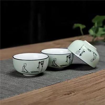 Sada čajových šálok Kung Fu, čajová súprava z hrubej keramiky, šálka čaju Celadon, čajová kanvica Yixing, keramické šálky a hrnčeky, čajový riad Gaiwan, kanvice Samovar