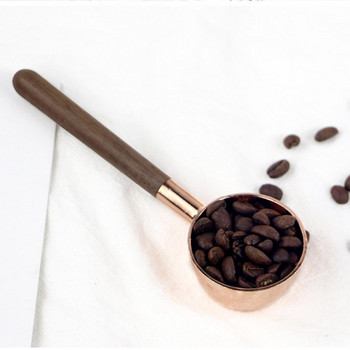 Οικολογικό κουτάλι ζάχαρης Ξύλινη λαβή Κουτάλι καφέ Ακριβής άνετη λαβή Πολυλειτουργικό κουτάλι μέτρησης καφέ για το σπίτι