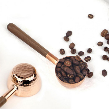 Дървена дръжка Екологична преносима лъжичка за кафе с гладка повърхност Лъжица за кафе от розово злато Интимно за подаръци