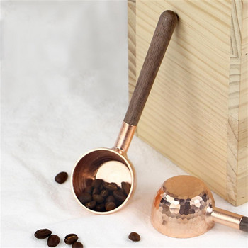 Дървена дръжка Екологична преносима лъжичка за кафе с гладка повърхност Лъжица за кафе от розово злато Интимно за подаръци