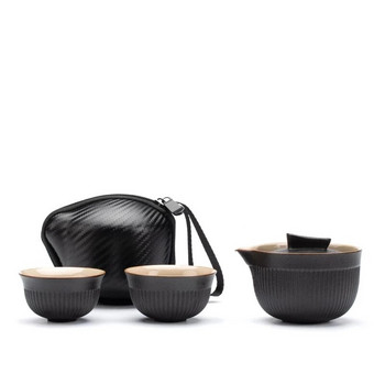 Φορητό σετ τσαγιού ταξιδιού Κεραμική τσαγιέρα Βραστήρας Quik Pots Ένα δοχείο και δύο φλιτζάνια Teaware Chinese Drink TeapotsTea Cup