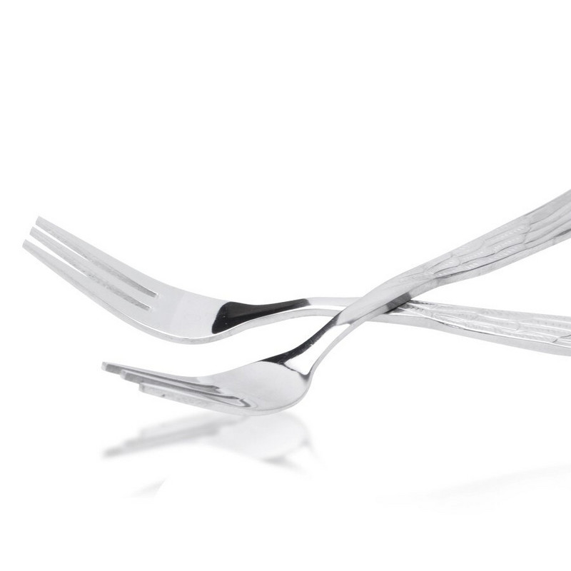 Virtuvinis baras Kavos indai Kavos kaušeliai Nerūdijančio plieno Angel Wing Vakariniai stalo reikmenys Vaisių šakutės Desertinis Kavos šaukštelis 6 vnt/part.