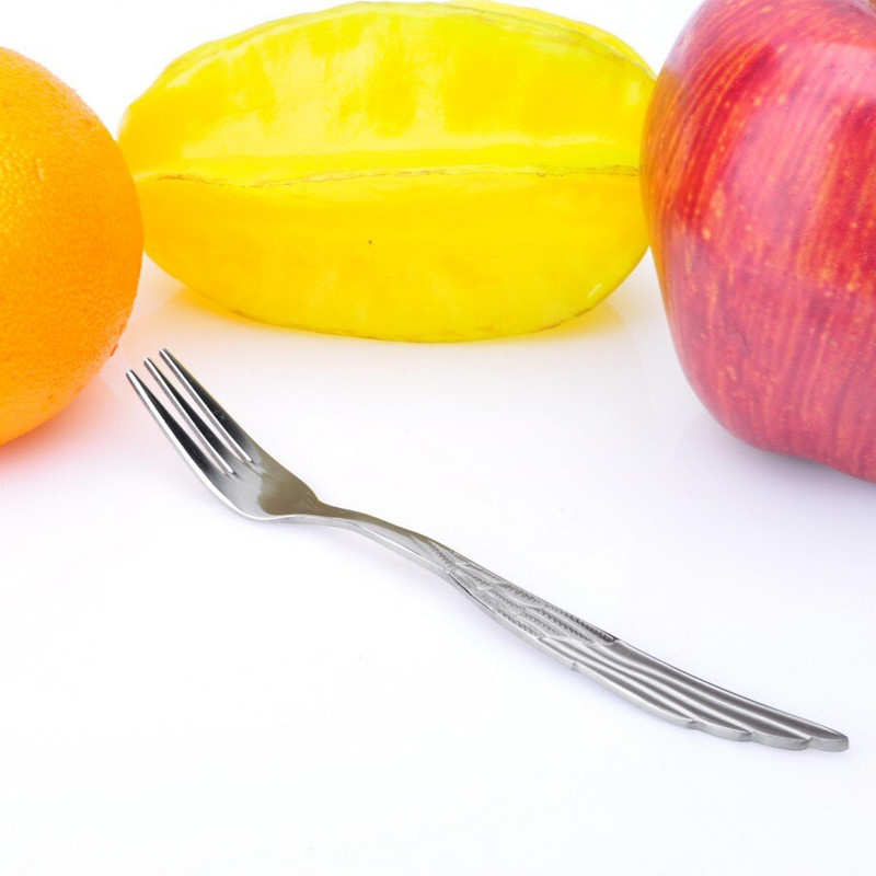 Virtuvinis baras Kavos indai Kavos kaušeliai Nerūdijančio plieno Angel Wing Vakariniai stalo reikmenys Vaisių šakutės Desertinis Kavos šaukštelis 6 vnt/part.