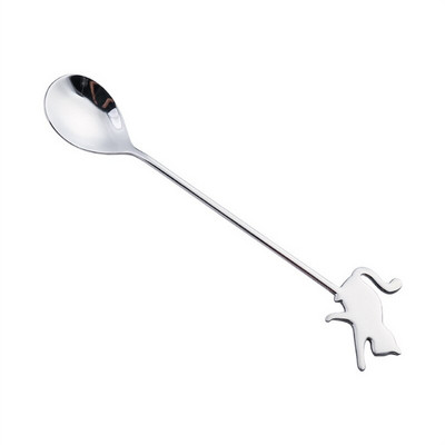 10 bucăți/lot lingurițe de cafea din oțel inoxidabil cu floarea-soarelui pisică drăguță linguri de cafea pentru favoruri de petrecere copii femei cele mai bune prietene cadouri tendințe