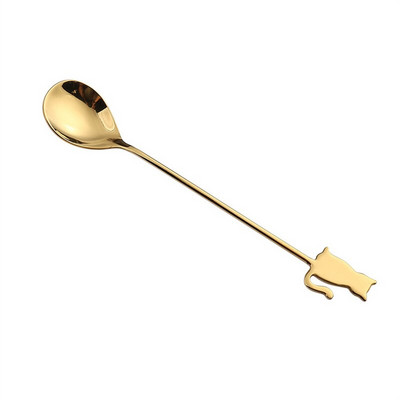 10 bucăți/lot lingurițe de cafea din oțel inoxidabil cu floarea-soarelui pisică drăguță linguri de cafea pentru favoruri de petrecere copii femei cele mai bune prietene cadouri tendințe