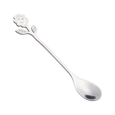 10 bucăți/lot lingurițe de cafea din oțel inoxidabil cu floarea-soarelui pisică drăguță linguri de cafea pentru favoruri de petrecere copii femei cele mai bune prietene cadouri tendințe