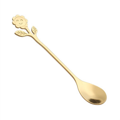 10 bucăți/lot lingurițe de cafea din oțel inoxidabil cu floarea-soarelui pisică drăguță linguri de cafea pentru favoruri de petrecere copii femei cele mai bune prietene cadouri tendințe