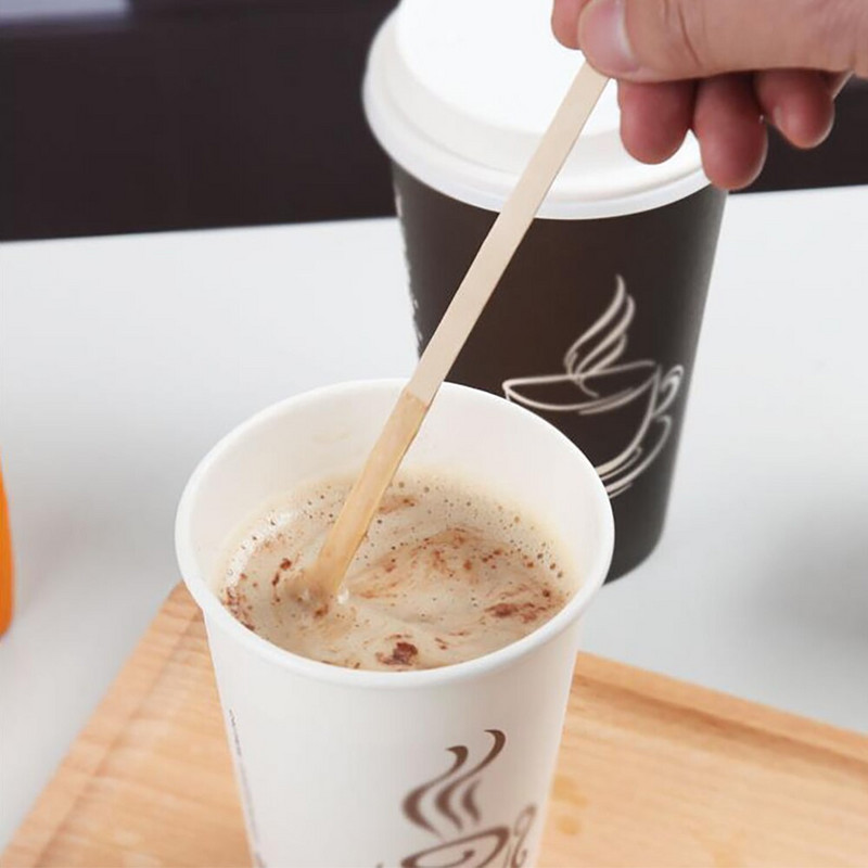 1000/500 kom Bar Kafić Kućna upotreba Mješalica za kavu Vruća hladna konzumacija Jednokratna drvena miješalica za piće Biorazgradivo posuđe