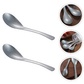 Šaukštas Šaukštai Sriuba Retro Desertas Metalinė Plieninė Rankena Nerūdijantis Ramenas Patiekiamas košių rinkinys Japoniškas azijietiškas padažas Cukrus Vakarienė Ryžiai