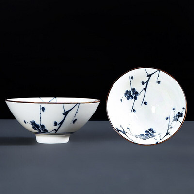 1 ks retro modrobiele porcelánové kornútkové šálky na čaj, ručne maľované keramické misky na čaj, cestovné šálky, sady čajových šálok