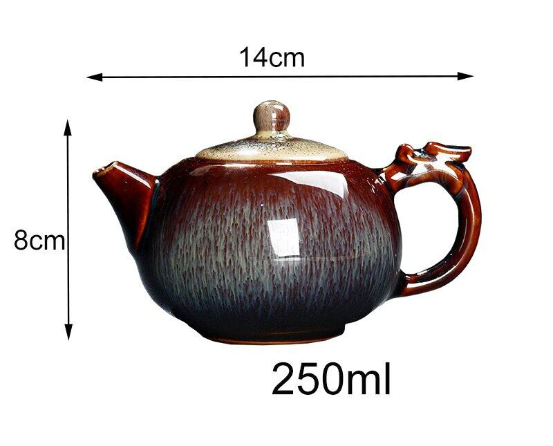 Vynikajúca čajová kanvica s hviezdicovou glazúrou 250 ml keramická kung-fu čajová kanvica, čajová súprava, porcelánová čajová kanvica, tradičná čínska čajová súprava