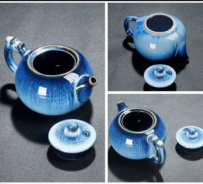 Vynikajúca čajová kanvica s hviezdicovou glazúrou 250 ml keramická kung-fu čajová kanvica, čajová súprava, porcelánová čajová kanvica, tradičná čínska čajová súprava