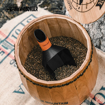 MHW-3BOMBER Лъжички за кафе на зърна Кожена лопата с голям капацитет Преносима издръжлива лъжица за лед Лопата Кухненски бар Бариста Инструмент за съхранение