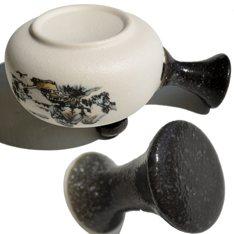 Porcelánová kanvica na čaj 180 ml + 5 šálok, tradičná čínska glazúra s snehovými vločkami, sada 6 šálok na čaj, ručne vyrobená kanvica na čaj, riad.