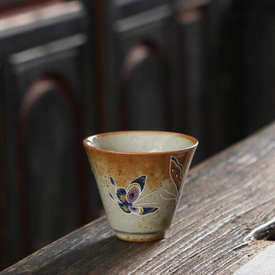 3kom/set 50ml Kungfu šalica za čaj Ru Kiln Ručno oslikana keramička jedna zdjela za čaj Kuhinjsko posuđe za čaj Alat za ispijanje čaja