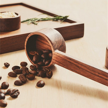 1 τεμ. ξύλινο κουτάλι καρυδιάς για το σπίτι Φορητό δημιουργικό μέτρο κουτάλια Κόκκους καφέ Κουτάλι ζάχαρη γάλα σε σκόνη Κουτάλι Κουζίνα Εργαλεία μαγειρικής