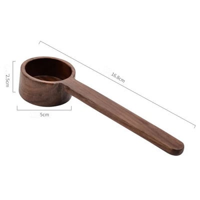 1 buc lingură din lemn de nuc pentru acasă linguri de măsurare creative portabile boabe de cafea lingură zahăr lapte praf lingură unelte de bucătărie