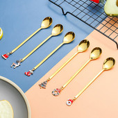 6 vnt Naujųjų metų nerūdijančio plieno Kalėdų šaukštas Kalėdų dovanos vakarėlio stalo papuošalai Pienas kavos šaukštas Kalėdų virtuvės dekoro indai