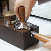 Filtru mașină de cafea de 58 mm Portfiltru fără fund Mâner din lemn din oțel inoxidabil Filtru de cafea cu o singură gură Instrumente pentru cafea