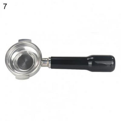 Filtru mașină de cafea de 58 mm Portfiltru fără fund Mâner din lemn din oțel inoxidabil Filtru de cafea cu o singură gură Instrumente pentru cafea