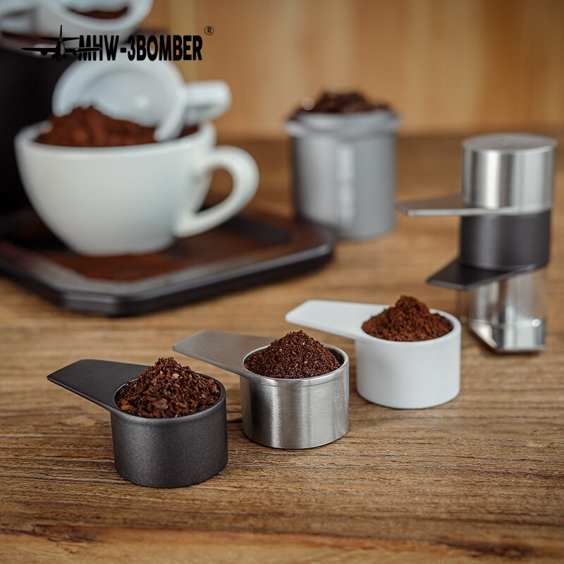 Nerezová oceľová odmerka na kávové zrná, malá prenosná lyžička na espresso, elegantné kuchynské doplnky do kaviarne, náradie pre baristov