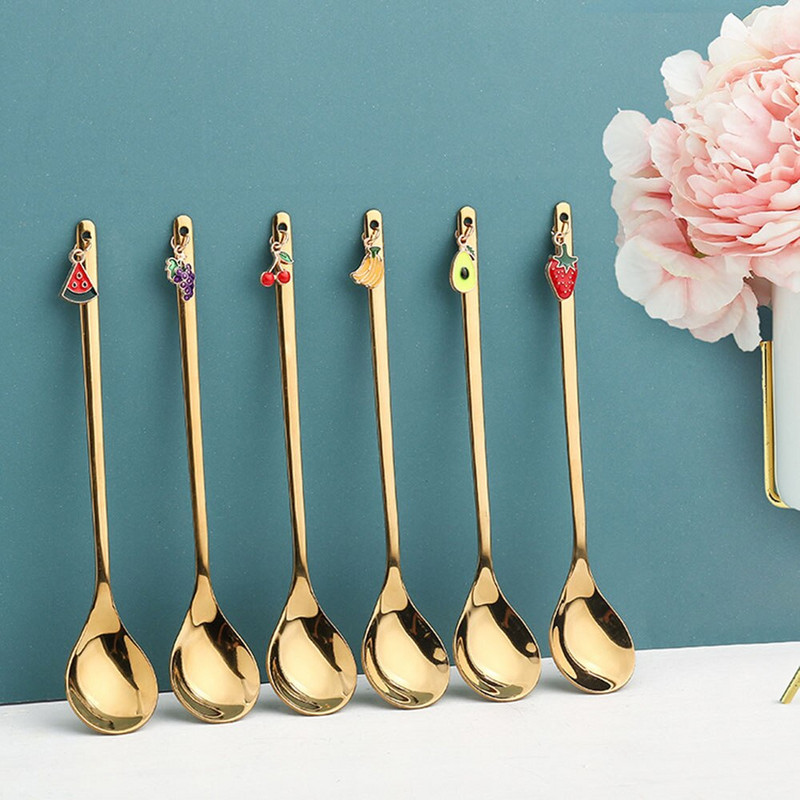 Set de linguri din oțel inoxidabil Linguriță de cafea de Crăciun Supă înghețată Zahăr Desert Furculiță Mixer Bucătărie Cadouri de Crăciun