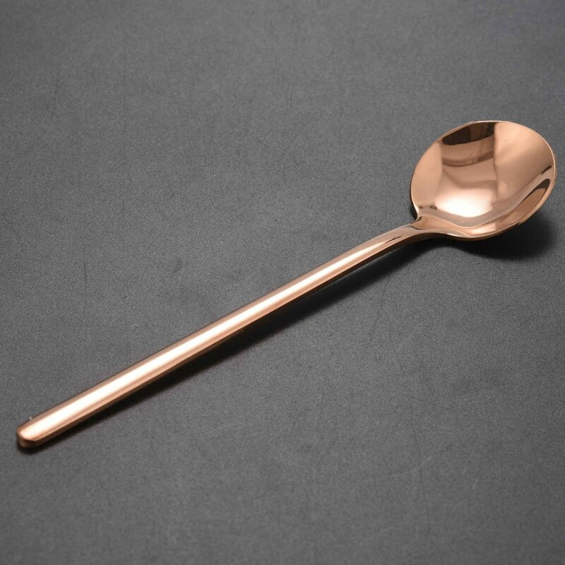 1 lingură de cafea din oțel inoxidabil 304 cu mâner lung și 1 perie de mână din bambus natural pentru vase