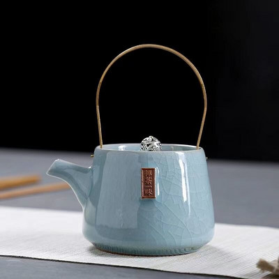 Retro keramická kanvica na čaj, čínska modro-biela čajová súprava, čajová kanvica a šálka, vyhrievaná kanvica, čajový riad, čajníky, čajová miestnosť, obsluha, obrad