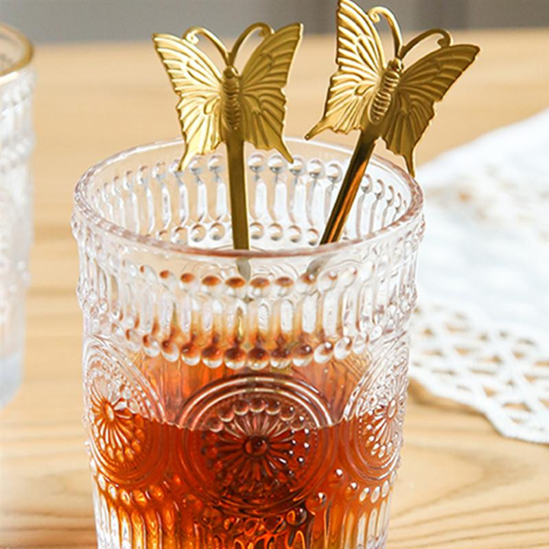 Linguriță Linguri Fluture Gheață Libelule Lopeți Budincă Servire Aperitiv Masă Metal Cina Cocktail coreean Amestecare Cremă de cafea