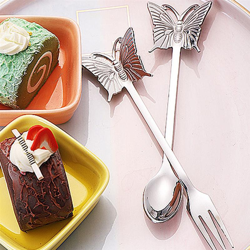 Linguriță Linguri Fluture Gheață Libelule Lopeți Budincă Servire Aperitiv Masă Metal Cina Cocktail coreean Amestecare Cremă de cafea