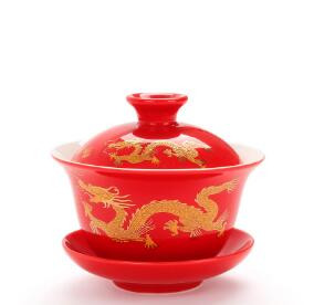 Keramický čajový riad Gaiwan, veľká miska gai wan z bieleho porcelánu, šálka Zisha, kung-fu šálka, ručne maľovaná miska na čaj, čajová súprava, tepelne odolná