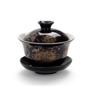 Keramický čajový riad Gaiwan, veľká miska gai wan z bieleho porcelánu, šálka Zisha, kung-fu šálka, ručne maľovaná miska na čaj, čajová súprava, tepelne odolná
