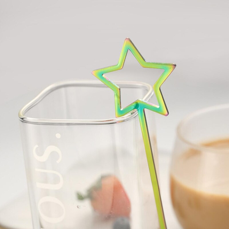 30 vnt Kūrybinis penkiakampis žvaigždutė nerūdijančio plieno kavos šaukštas medaus desertas maišymo šaukštas baras virtuvė restoranas vakarėlio įrankis