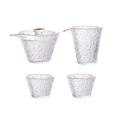 Aukštos kokybės plaktukas stiklinis arbatos rinkinys Japoniškas arbatinukas Kinų Kung Fu arbatos ceremonijos puodeliai Kavos puodeliai Stiklinis puodelis Gaiwan Arbatos puodas