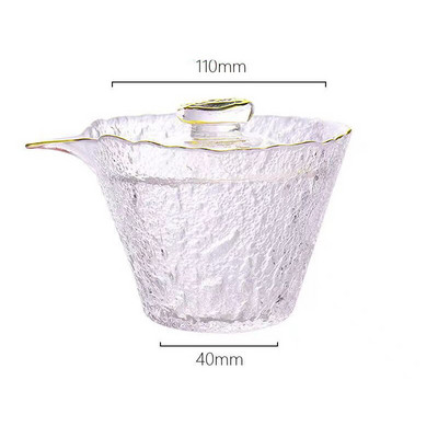 Aukštos kokybės plaktukas stiklinis arbatos rinkinys Japoniškas arbatinukas Kinų Kung Fu arbatos ceremonijos puodeliai Kavos puodeliai Stiklinis puodelis Gaiwan Arbatos puodas