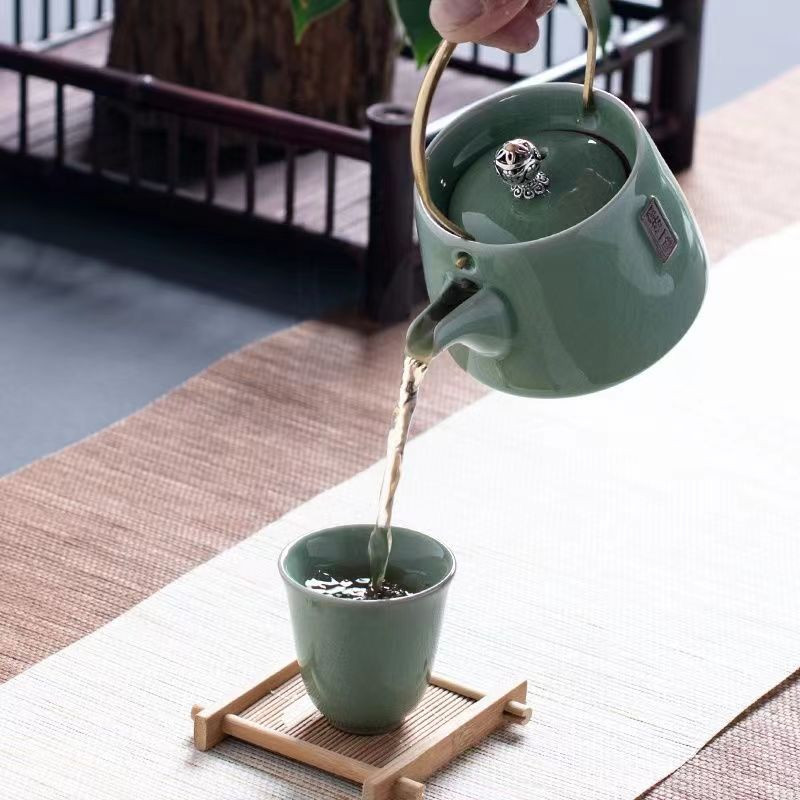 Retro keramički čajnik Set za čaj Puer Posuda za čaj i set šalica Grijani kuhalo Posuđe za čaj Čajnici Kineska šalica Posluživanje Ceremonija Caffe bar od gline