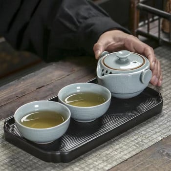 Комплект за чай за кола 1 чайник 2 чаени чаши 1 пакетче чай Комплект чаши за кафе Красиви чаши за чай Прибори за чай Керамични чаши и чаши Чайници за преваряване на вода