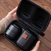 Express Cup utazási teáskészlet Hordozható Kung Fu teáskészlet Üveg teáskanna teáskanna Kerámia csészék és bögrék Samovar Vízforraló Teáskészlet Shu Puer