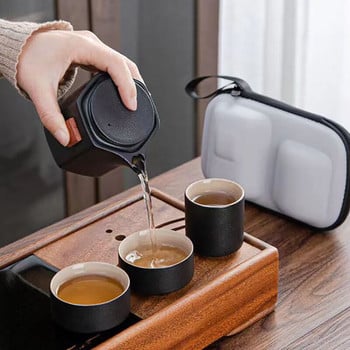 Експресна чаша Комплект за чай за пътуване Преносим комплект за чай Kung Fu Стъклен чайник Чайник Керамични чаши и чаши Чайници Самовар Чайници Shu Puer