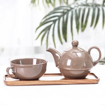 Керамичен сервиз за чай в японски стил Домакински филтър Мини кунгфу черен чай Пътуване Единична тенджера и чаша Комплект за чай Безплатна доставка