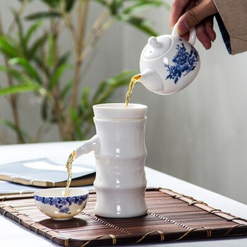 Керамичен филтър за чай Домашен бял порцеланов сервиз за чай Аксесоари Релефен чай Всеки черен чай Kung Fu Da Hong Pao Чаен сервиз