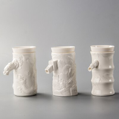 Kerámia teaszűrő Kezdőlap Fehér porcelán csúszóhálós teáskészlet Tartozékok Dombornyomott tea Minden Kung Fu Fekete tea Da Hong Pao teáskészlet