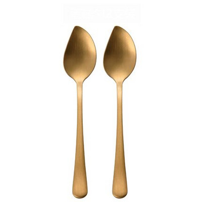 Înghețată din oțel inoxidabil cu mâner lung, lingură de ceai pentru desert, lingură de cafea colorată, tacâmuri, unelte de bucătărie, 2 buc.