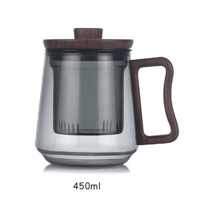 350/450ML visoka borosilikatna staklena trodijelna šalica za čaj s mjehurićima za odvajanje čaja Uredska šalica za čaj za piće Set posuđa za kućanstvo Poklon